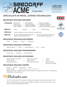 Seedorff ACME Line Card